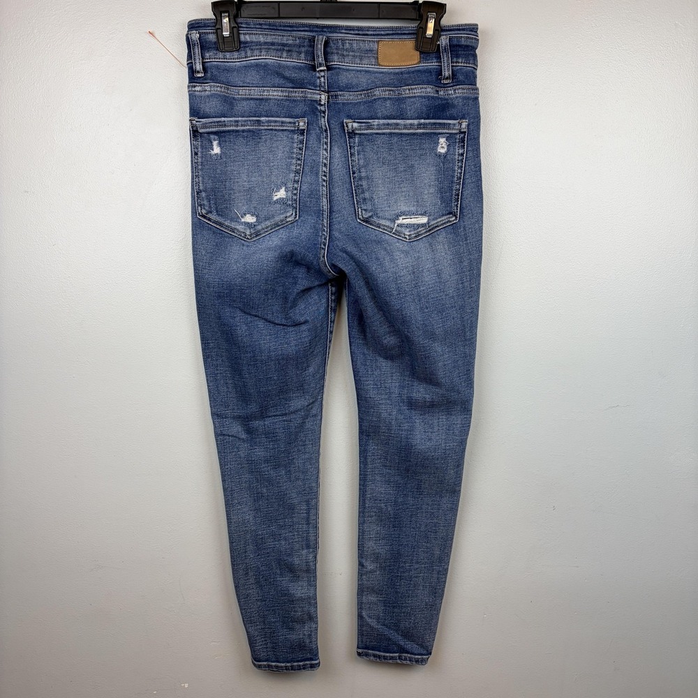 BKE Parker Jeans Womens 28 Blue High Rise Ankle Skinny Distressed Denim Stretch - Picture 2 of 9